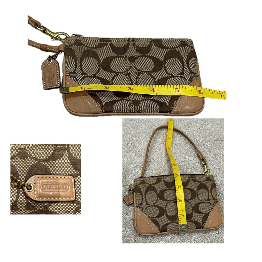 Coach Wristlet Canvas w/Leather trim - Picture 15 of 15